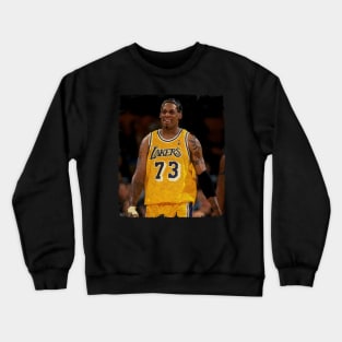 Dennis Rodman in Lakers Crewneck Sweatshirt